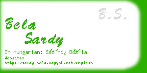bela sardy business card